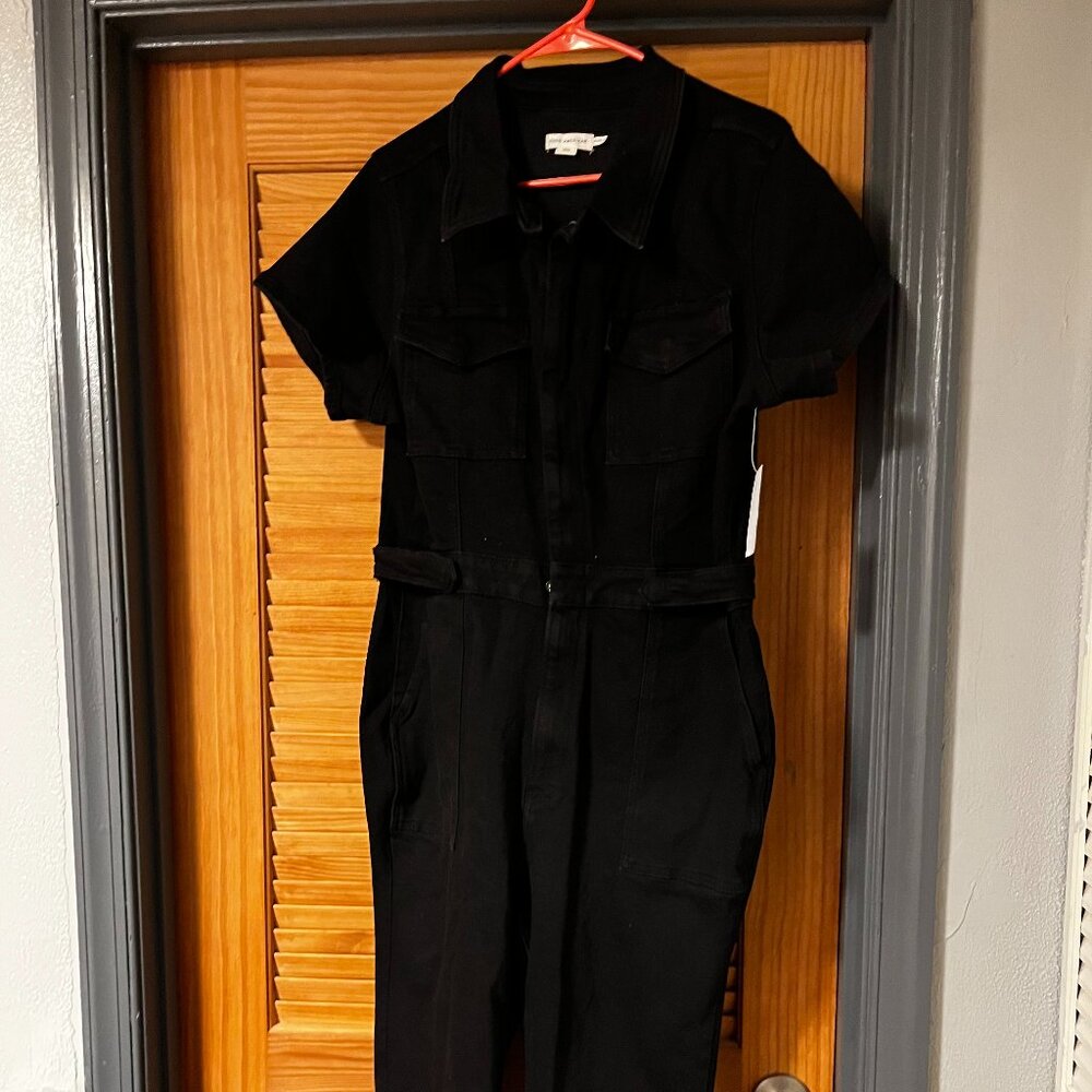 Black Denim Jumpsuit